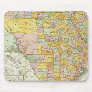 Rand McNally Railroad and County Karta of Texas Musmatta