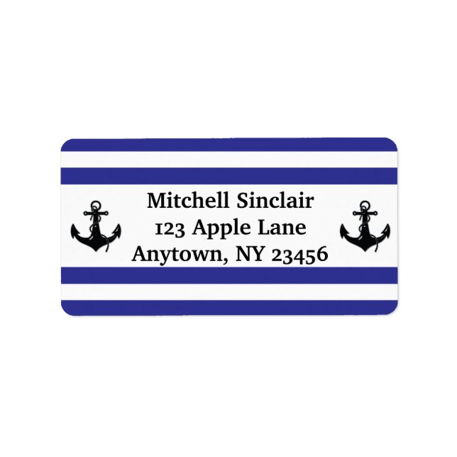 Rand med ankare adressetikett (Framsidan)