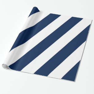 Rand med blå och vit diagonal presentpapper