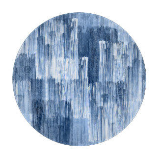 Rand med blå vattenfärg: Geometric Mönster