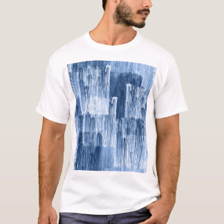 Rand med blå vattenfärg: Geometric Mönster T Shirt