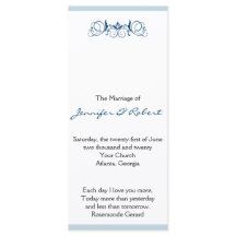 Rand med Bröllopsprogrammet Blommigt accent