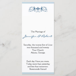 Rand med Bröllopsprogrammet Blommigt accent Program