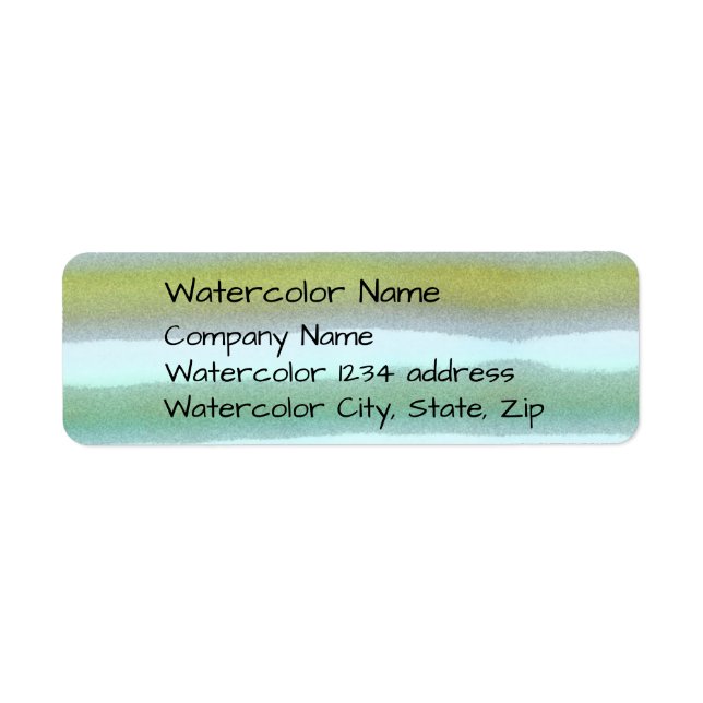 Rand med flera färgader, filmkornighet, vattenfärg returadress etikett (Framsidan)