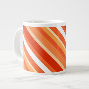 Rand med lager - orange och vitt jumbo mugg