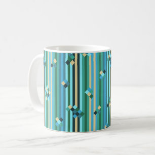 Rand mix - grönt och blått kaffemugg