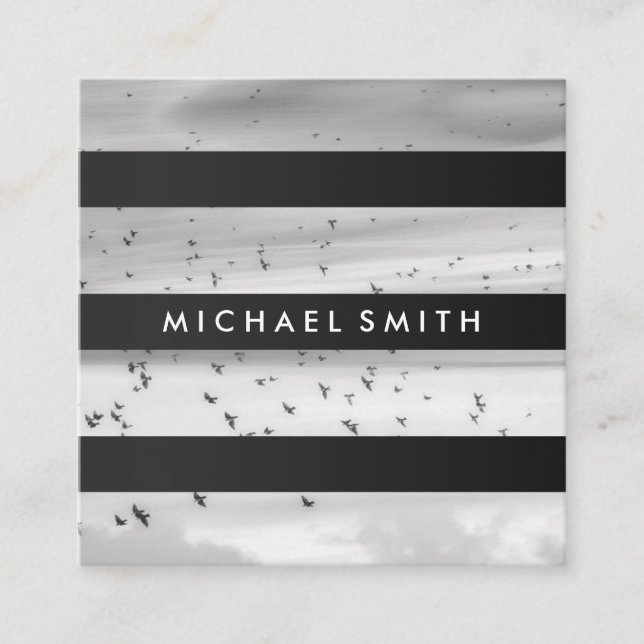 Rand | Modern | Fotograf Fyrkantigt Visitkort (Framsida)