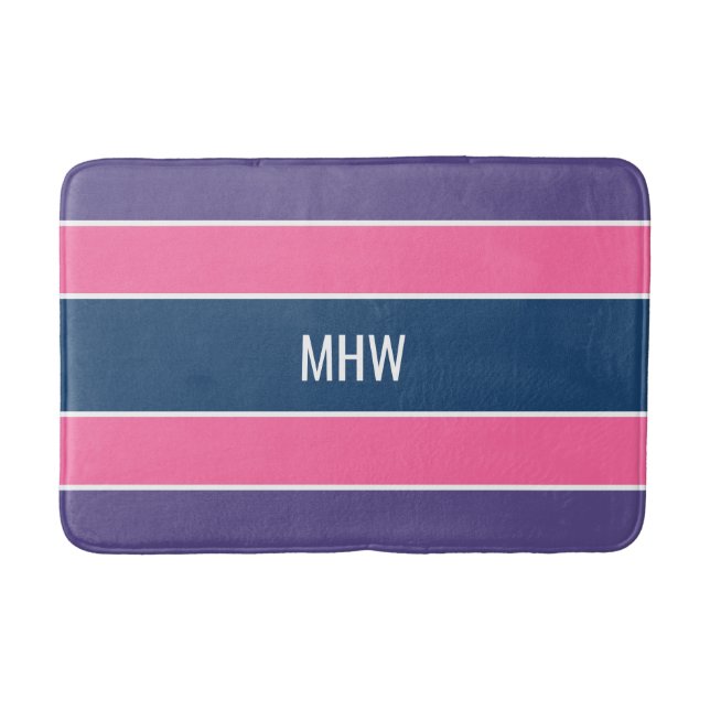 Rand Mönster anpassningsbar badmatt i monogram Badrumsmatta (Framsidan)