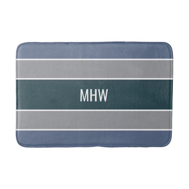 Rand Mönster anpassningsbar badmatt i monogram Badrumsmatta (Framsidan)