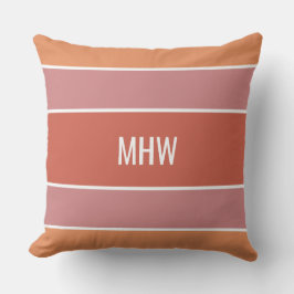 Rand Mönster anpassningsbar monogram dekorativ kud Utomhuskudde