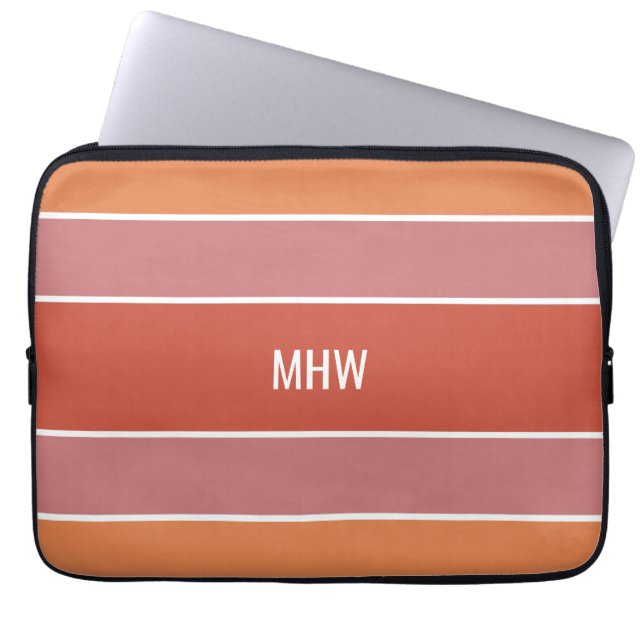 Rand Mönster anpassningsbar monogram laptop sleeve (Framsidan)