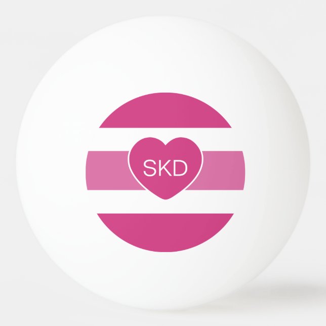 Rand Mönster anpassningsbar monogram ping pong bol Pingisboll (Baksidan)