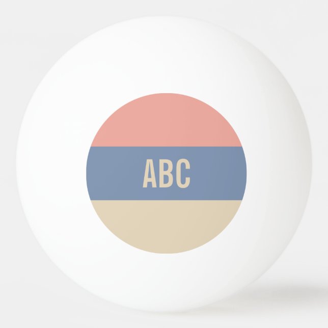 Rand Mönster anpassningsbar monogram ping pong bol Pingisboll (Baksidan)