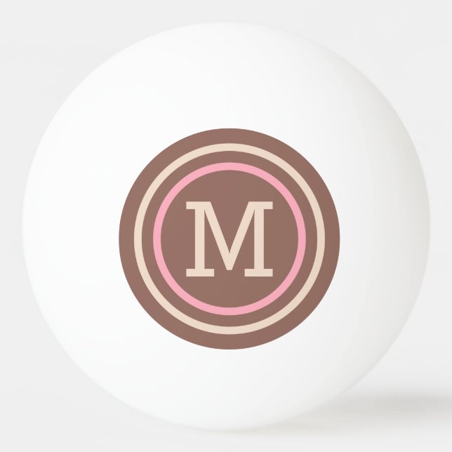 Rand Mönster anpassningsbar monogram ping pong bol Pingisboll (Baksidan)
