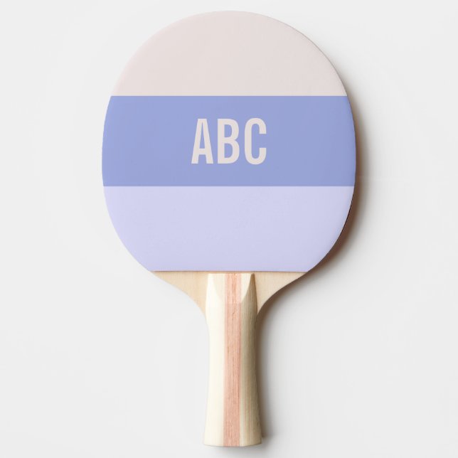 Rand Mönster anpassningsbar monogram ping pongpadd Pingisracket (Framsidan)