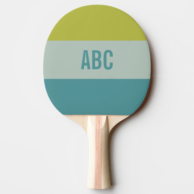 Rand Mönster anpassningsbar monogram ping pongpadd Pingisracket (Baksidan)