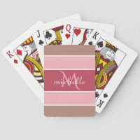 Rand Mönster anpassningsbar monogram pokerkort