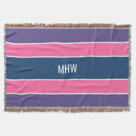 Rand Mönster anpassningsbar, monogram proppfilt Filt