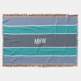 Rand Mönster anpassningsbar, monogram proppfilt Filt