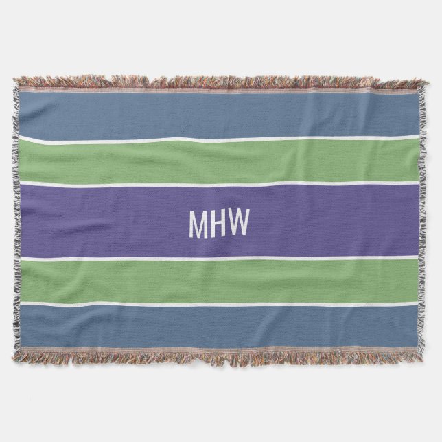 Rand Mönster anpassningsbar, monogram proppfilt Mysfilt (Framsidan)