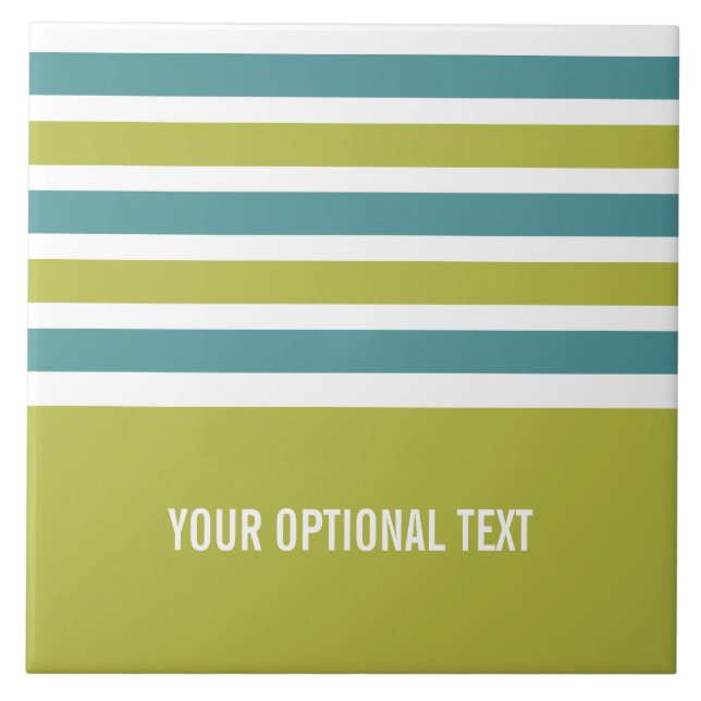 Rand Mönster anpassningsbar monogramplattor Kakelplatta (Framsidan)