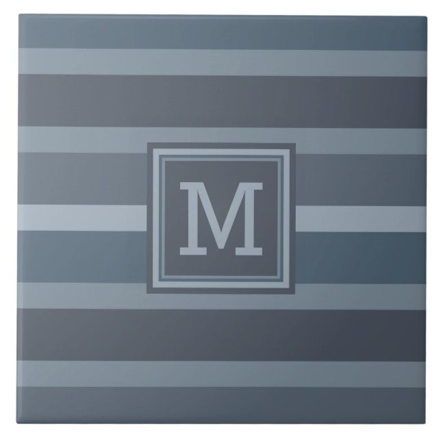 Rand Mönster anpassningsbar monogramplattor Kakelplatta (Framsidan)