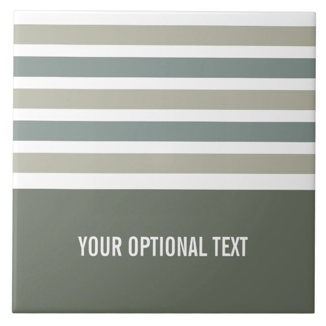 Rand Mönster anpassningsbar monogramplattor Kakelplatta (Framsidan)