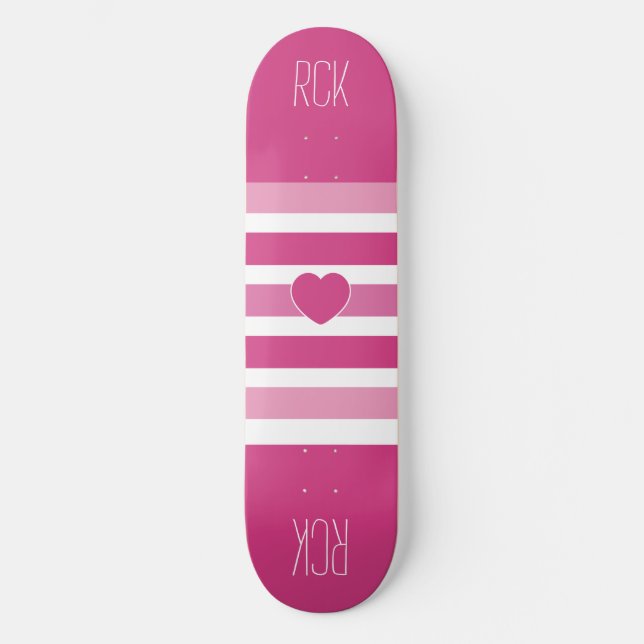 Rand Mönster-anpassningsbar, monogramskateboard Mini Skateboard Bräda 18,7 Cm (Framsida)