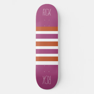 Rand Mönster-anpassningsbar, monogramskateboard Skateboard Bräda 19,5 Cm