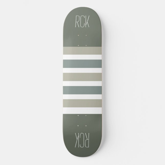 Rand Mönster-anpassningsbar, monogramskateboard Skateboard Bräda 20 Cm (Framsida)