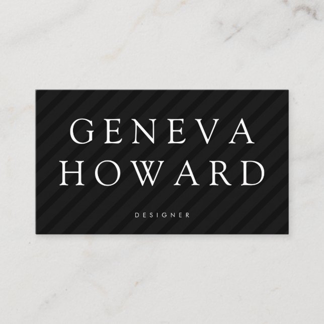 Rand Mönster Black Visitkort (Framsida)