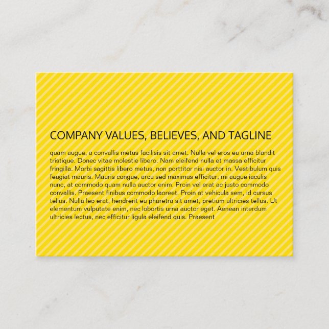 Rand Mönster (Gult) Visitkort (Framsida)