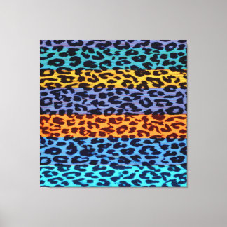 Rand mönster leopard päls abstrakt struktur 3 canvastryck
