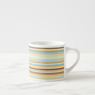 Rand Mönster Retro Colorful 1970-talet Stil Espressomugg