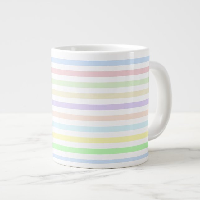 Rand Multifärgad Pastel Jumbo Mugg (Framsida höger)