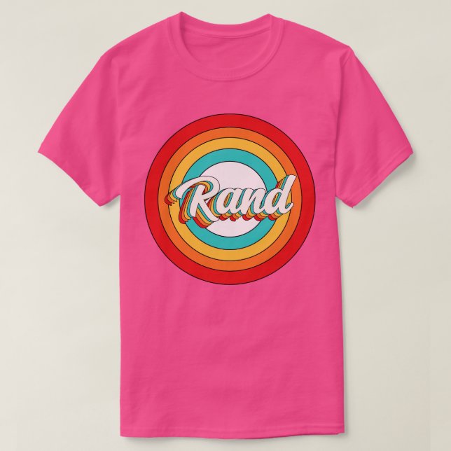 Rand Namn Shirt Vintage Circle T (Design framsida)