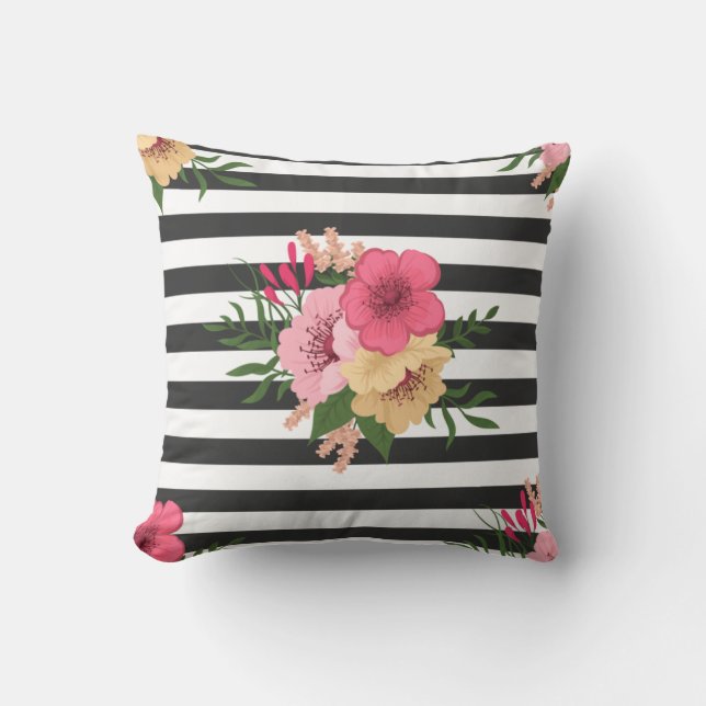 Rand och blommor kudde (Framsida)