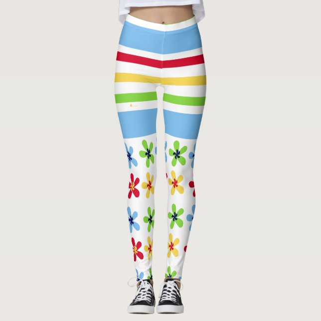 rand och blomsterbaljväxter leggings (Framsida)