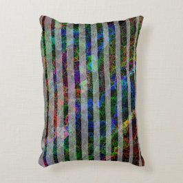 Rand och färgfläckar och linjer prydnadskudde