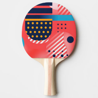 Rand och former i levande färg pingisracket