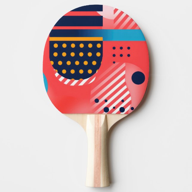Rand och former i levande färg pingisracket (Framsidan)