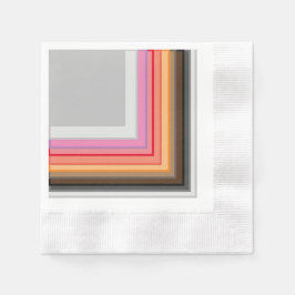 rand och fyrkanter med flera färger pappersservett