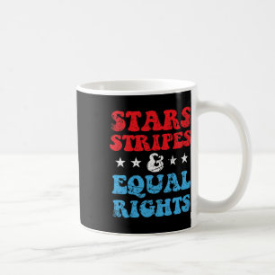 Rand och jämlika Höger 4 juli Patriotiska kvinnor Kaffemugg