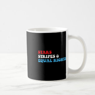 Rand och jämlika Höger 4 juli Patriotiska kvinnor Kaffemugg