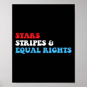 Rand och jämlika Höger 4 juli Patriotiska kvinnor Poster