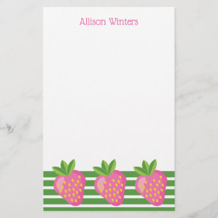 Rand och jordgubbar Personlig Stationery