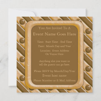 Rand och punkter - Choklad jordnötssmör Inbjudningar