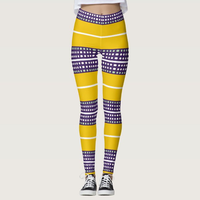 Rand och punkter leggings (Framsida)