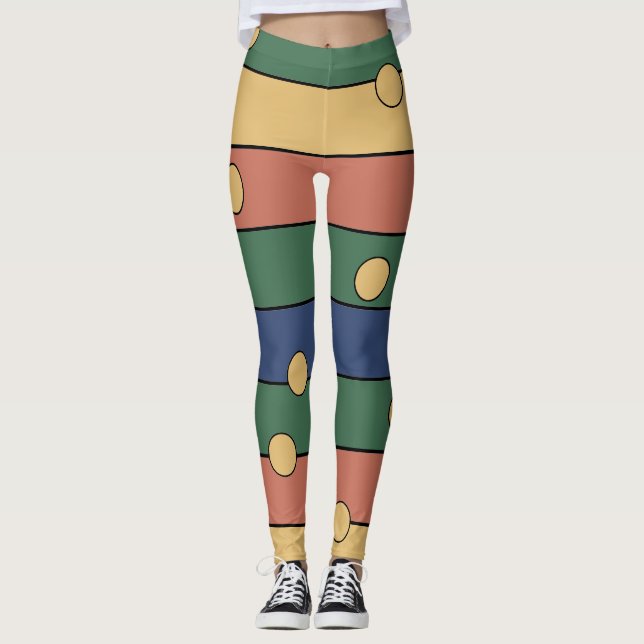 rand och punkter leggings (Framsida)