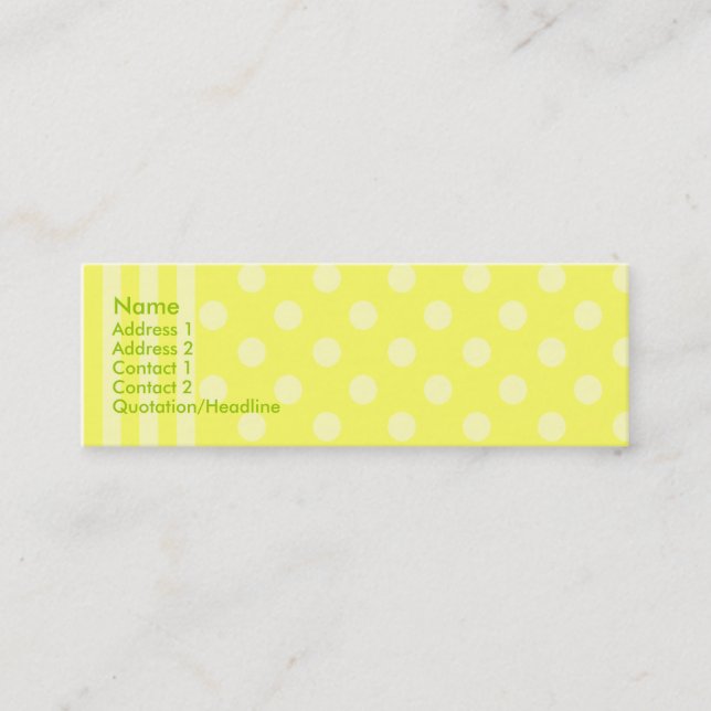 Rand och punkter mini visitkort (Framsida)